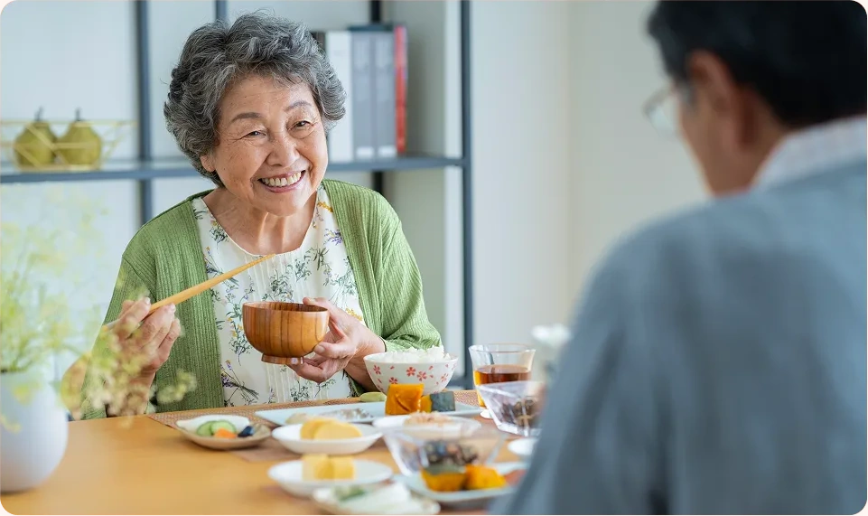 実家に帰省し、家族で過ごすひととき